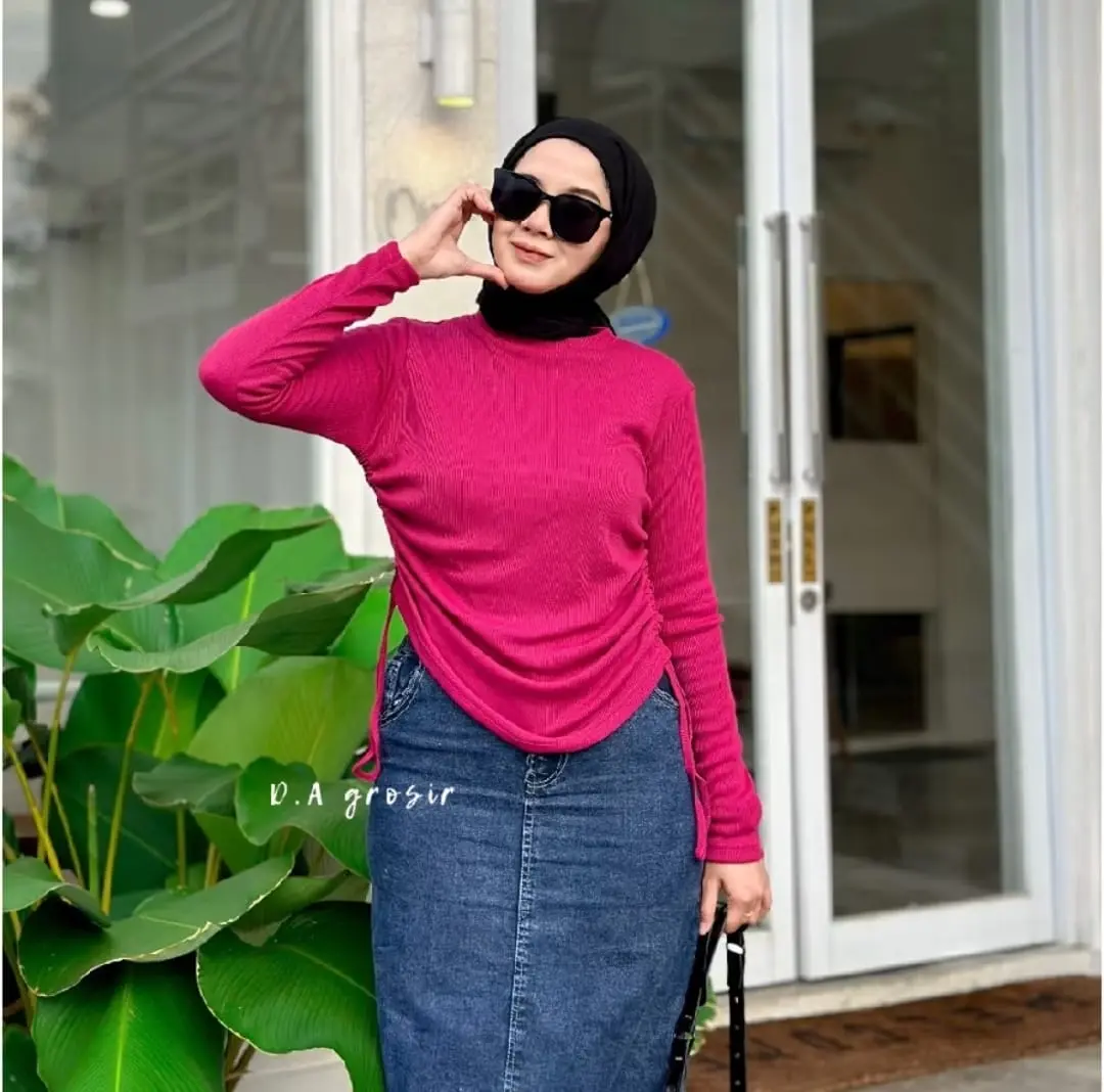 Ratna Fashion - Vierra Atasan Wanita / Knit Top Casual Serut