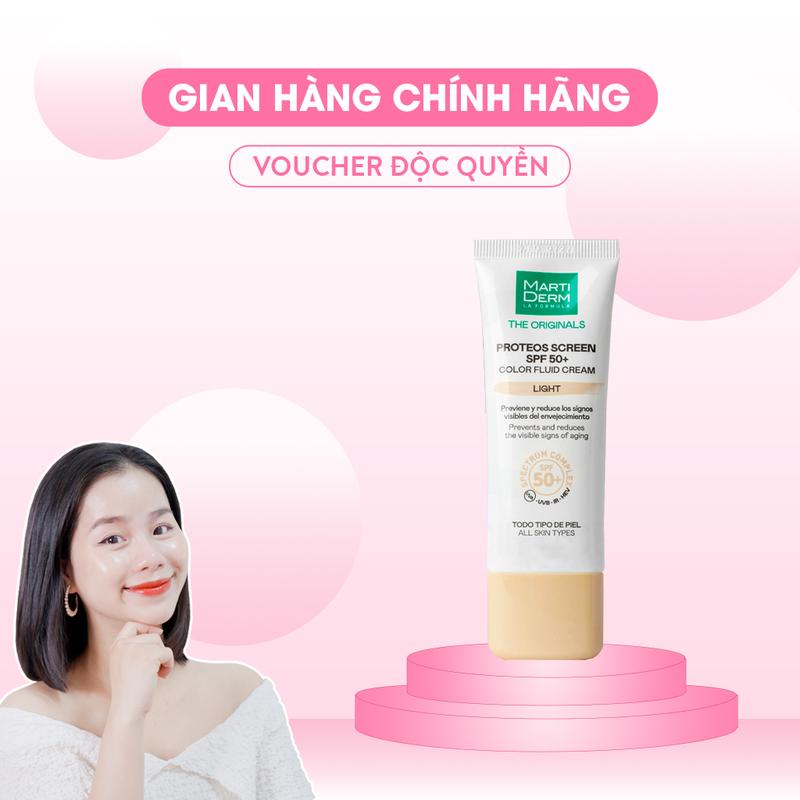 [Công ty] Kem Chống Nắng Kiềm Dầu MartiDerm Proteos Screen Color Fluid Cream