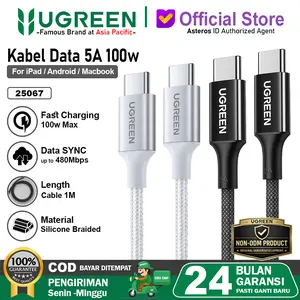 UGREEN Kabel Data For iPad Samsung Google PD Type C To Type C Fast Charging 60w 100w