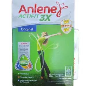 Anlene Actifit 3X 230g - Rasa Original | Rasa Choklat|Anlene Susu Dewasa untuk Tulang, Sendi dan Otot