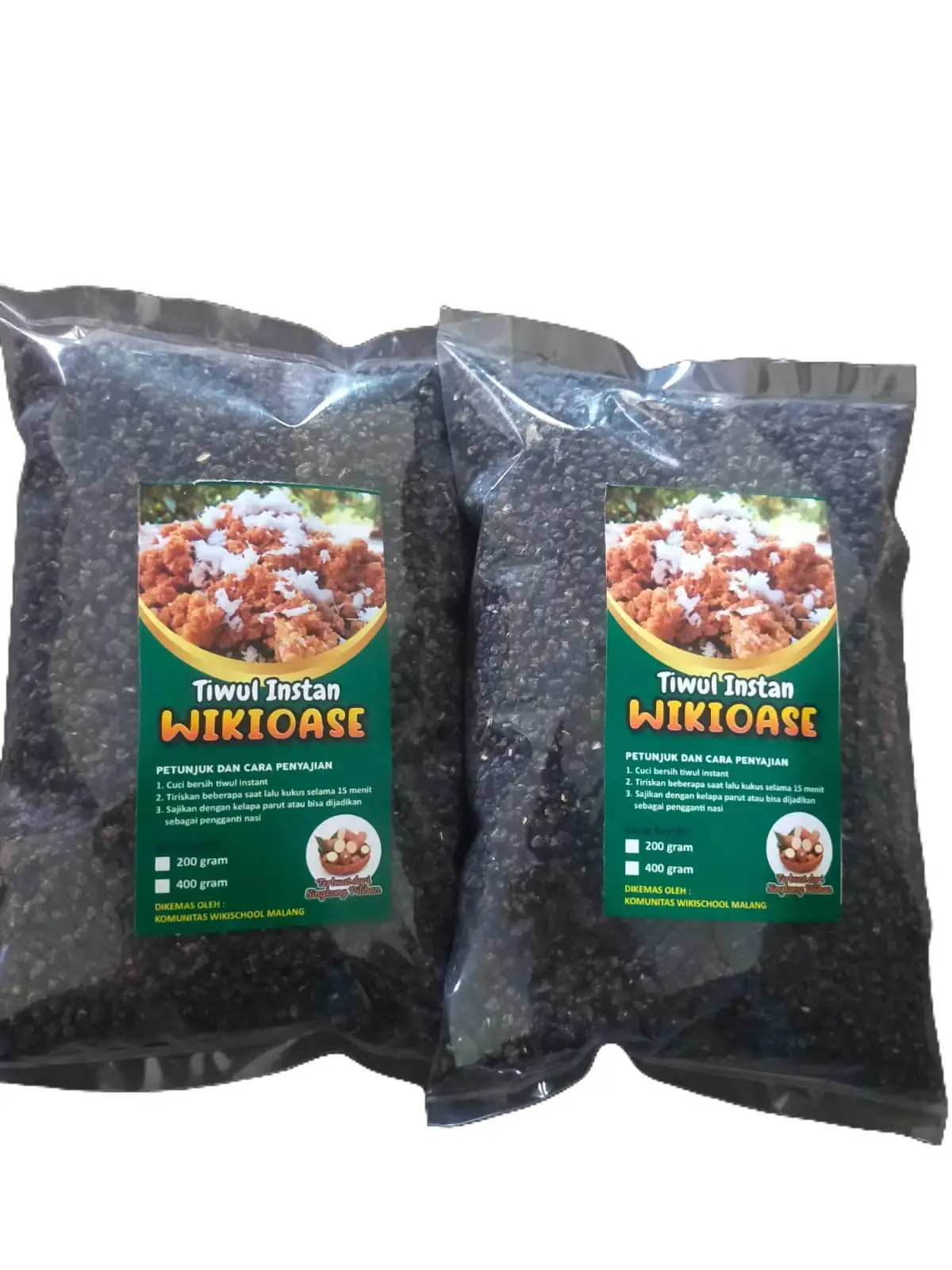 Tiwul Instan Hitam Makanan Tradisional Dari Singkong Organik Alami Jajanan Food Rice nasi