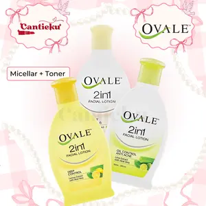 OVALE Facial Lotion Pembersih Wajah 2 in 1 Toner Extra Mild Lemon  Micellar Water Ovale Micellar Water Jumbo Micellar Water Untuk Jerawat 60ml 100ml 200ml
