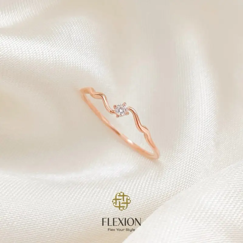 Flexion - Cincin Luminere Titanium Anti Karat/Hitam/Luntur - Free Ring Adjuster - Aksesoris dan Perhiasan Fashion Korea Aesthetic Classy Silver Rosegold - Stainless Steel 316L - 18K Gold Plated 3