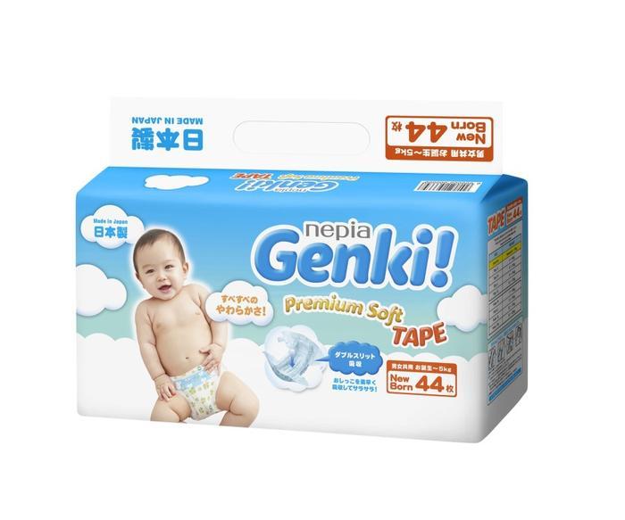 POPOK BAYI NEPIA GENKI TAPE NB44. Diapers Anak Perekat NB 44 NB-44