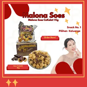 COD Halal Soes Coklat Cokelat/strawberry / mix rasa/halal Kue Sus Kering Isi soes coklat lumer 1 kg （Cemilan keluarga, cocok untuk dewasa dan anak-anak） Chocolate Food Makanan Snack Manis soes cokelat 1 kue soes coklat Toples Biskuit