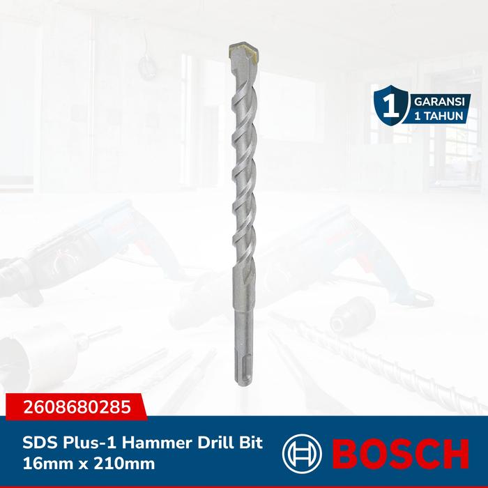 Gambar BOSCH Mata Bor Beton SDS Plus-1 Hammer Drill Bit 16mm x 210mm - 2608680285 dari hokione.id Kota Administrasi Jakarta Barat Tokopedia