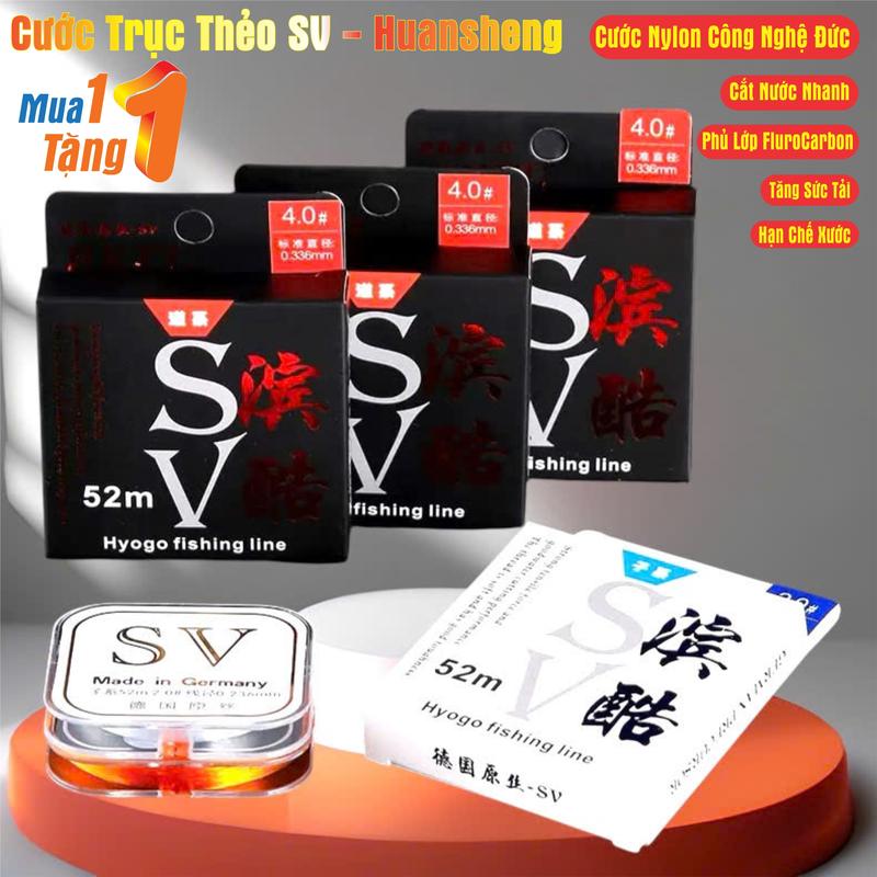   Mua 1 Tặng 1  Cước trục thẻo câu cá SV. Dây câu đài chất liệu nylon phủ lớp Flurocarbon cước mềm tải trọng tốt ổn định ít xoắn chống mài mòn 