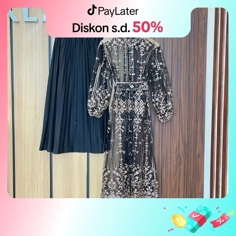 CALAMARY Elnanda Outer Brukat + Rok Plisket ( Setelan Wanita ) 0