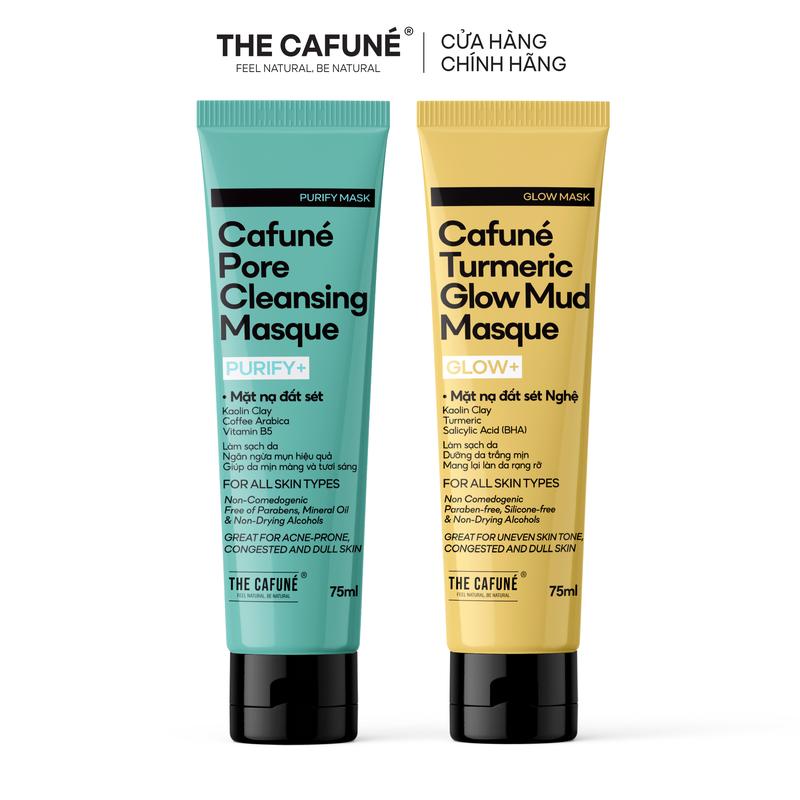 Mặt Nạ Đất Sét Cafuné giúp dưỡng sáng, giúp da mịn màng và rạng rỡ, 75ml