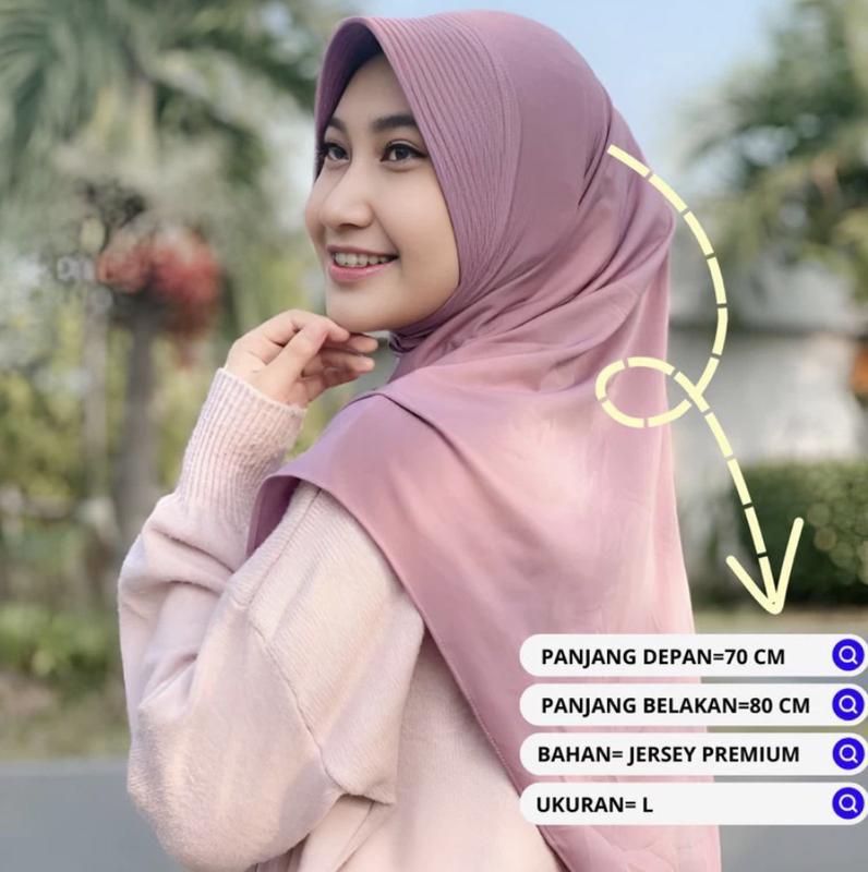 Hijab Sport / Jilbab Sport / Kerudung Sport Size S M L Bergo Instan Lembut Nyaman Muslim Sporty 5
