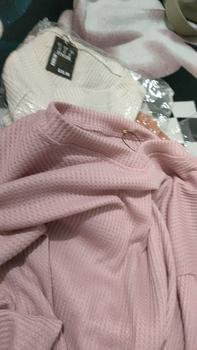 Product Review of Promo 2pcis Crop V Neck Lengan Panjang Wanita - Baju Knitwear Nyaman - Formal, Midi kemeja vest jumbo from E**m 0