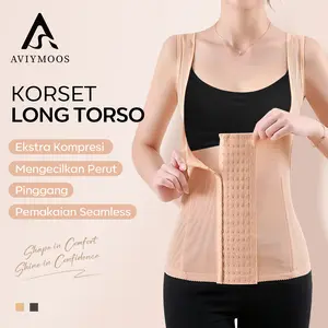 AVIYMOOS Korset Long Torso Extra Kompresi Banyak Pengkait Wanita Girdle  Ekstra Kompresi & Memory Bone Design