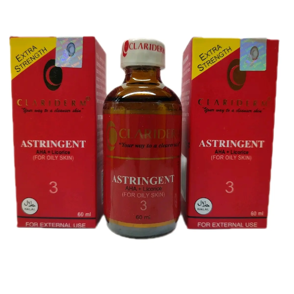 TONER UNTUK PEMBERSIH WAJAH CLARIDEM ASTRINGENT AHA // TONER CLARIDEM ASTRINGENT ORI [ LEMON ]