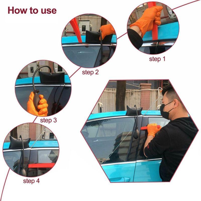 Alat Pembuka Kunci Pintu Mobil Darurat Dengan Pompa Angin Inflatable 8