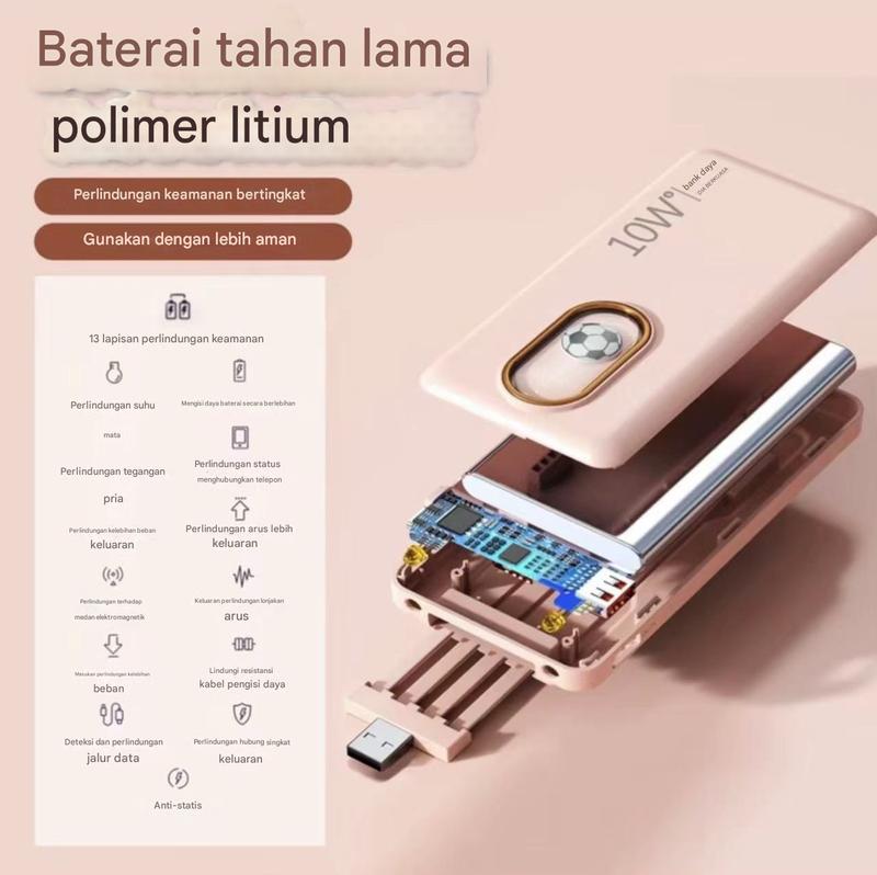 Product Introduction of Power Bank 30000 mAh Mini Kartun BeruangUkuran dengan 4 USB Pengisian Cepat SenteiLED Tampilan Cahava Power Bank Power BankEksternal Charger Ponsel Portabel untuk lOS /Android 30