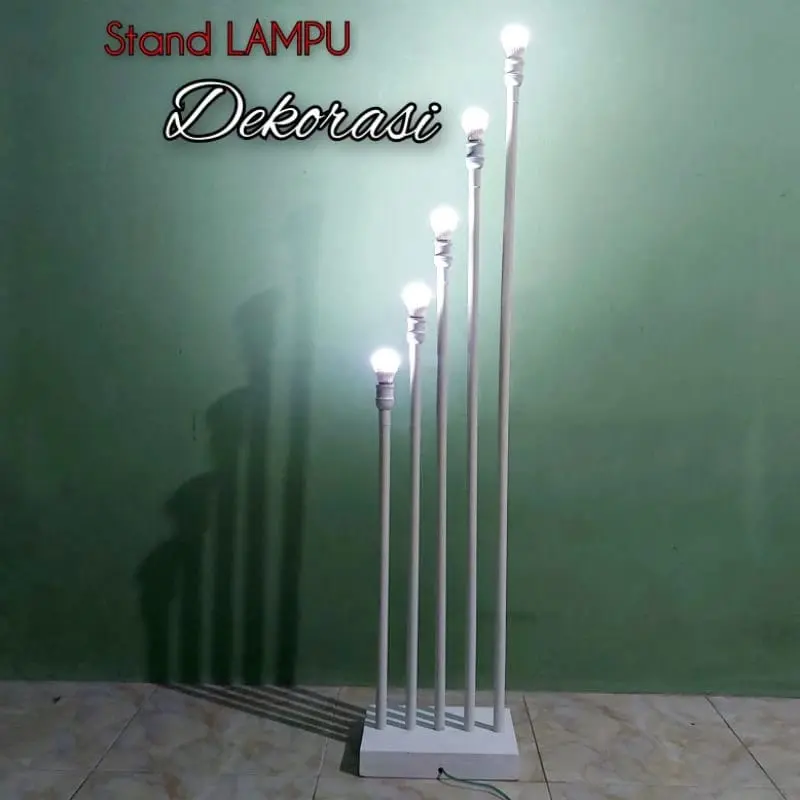 Standing lampu dekorasi polos tanpa bunga. Dekorasi pelaminan. TERMURAH 2