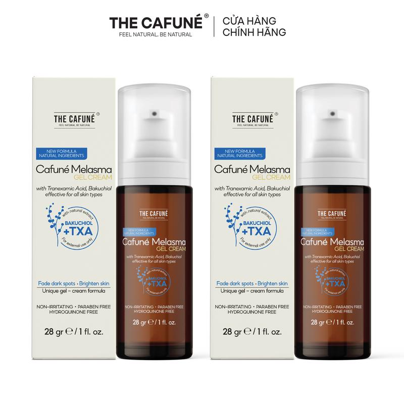 Combo 2 Kem Làm Mờ Thâm Nám Dưỡng Trắng Sáng Và Đều Màu Da Tối Ưu Cafuné Melasma Gel Cream 28g