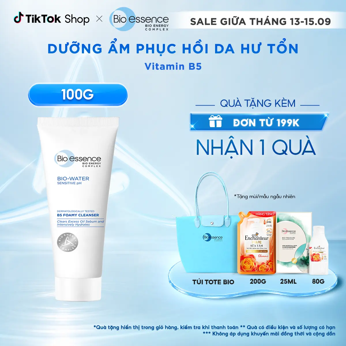 Sữa Rửa Mặt Bio Essence Bio-Water B5 Foamy Cleanser 100g