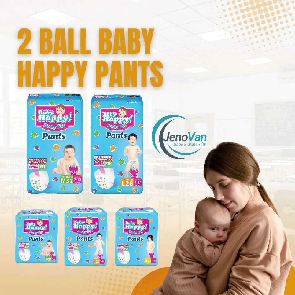 2 Ball Baby Happy Pants All Size  Popok  Bayi Diapers