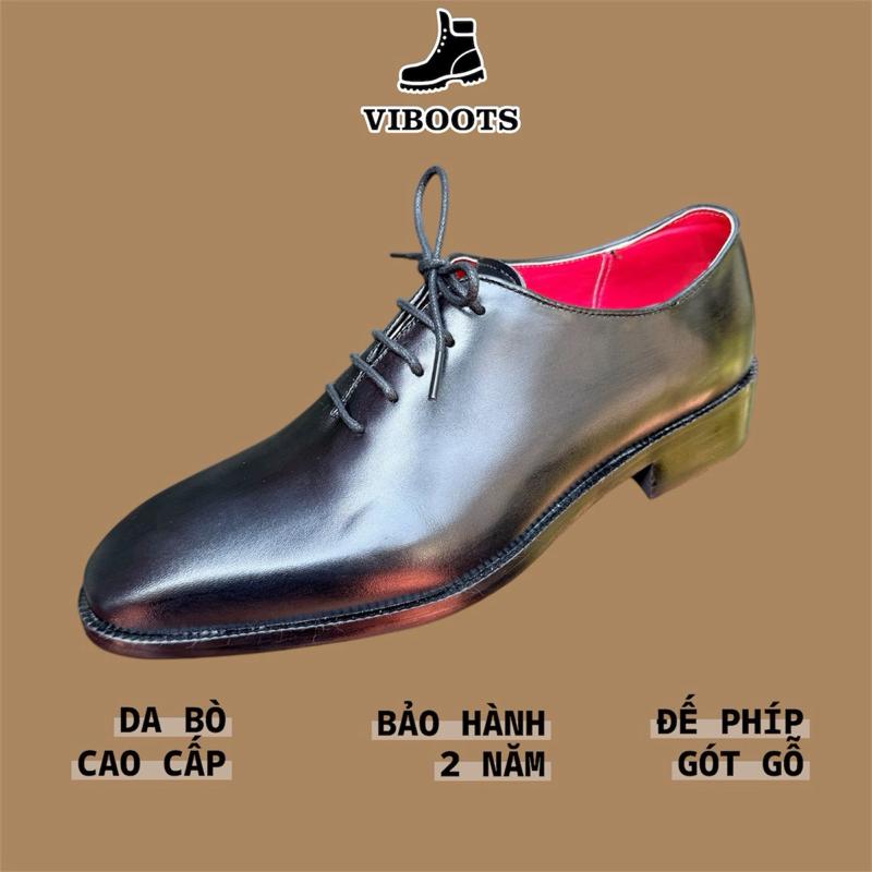 Giày Oxford Wholecut Formal Đế Đỏ Thương Hiệu Viboots Da Bò Thật Đế Phíp Đỏ Tăng Chiều Cao Đi Êm Chân Chất Liệu Da Cao Cấp 