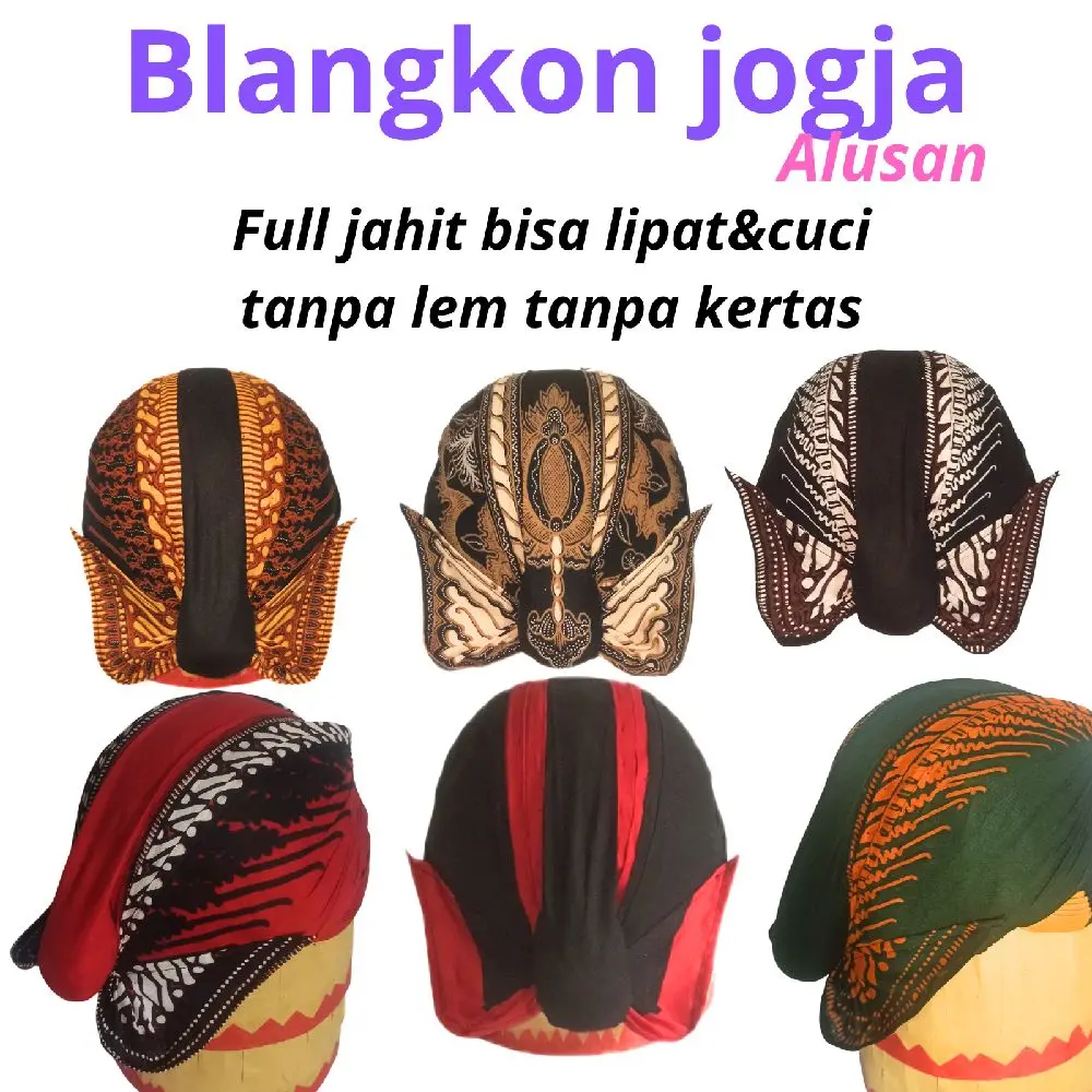 Blangkon jogja alusan full jahit bisa lipat fan cuci