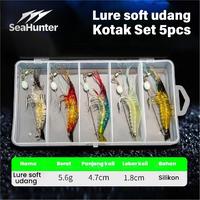 Gambar SeaHunter Umpan Soft Lure 1 Set 4.7cm/6g, Umpan Pancing SET Kotak= 5 PCS Umpan Udang Bercahaya Ikan - Flat Claw Shrimp dari SeaHunter Official Store Kab. Tangerang 1 Tokopedia