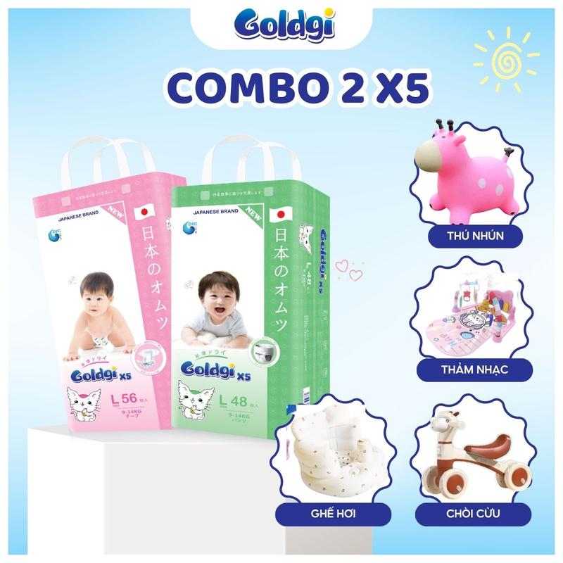 Combo 2 Bịch Tã Cho Bé GoldgiX5 Cho Bé Đủ Size mềm mại