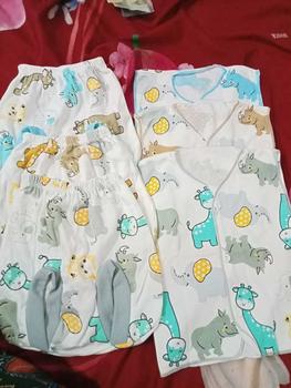 Product Review of 3PCS Baju Bayi Lengan kutung + Celana Pop Bayi Baru Lahir Baju Stelan Warna Gift Bayi Parsel from I**a E** 0