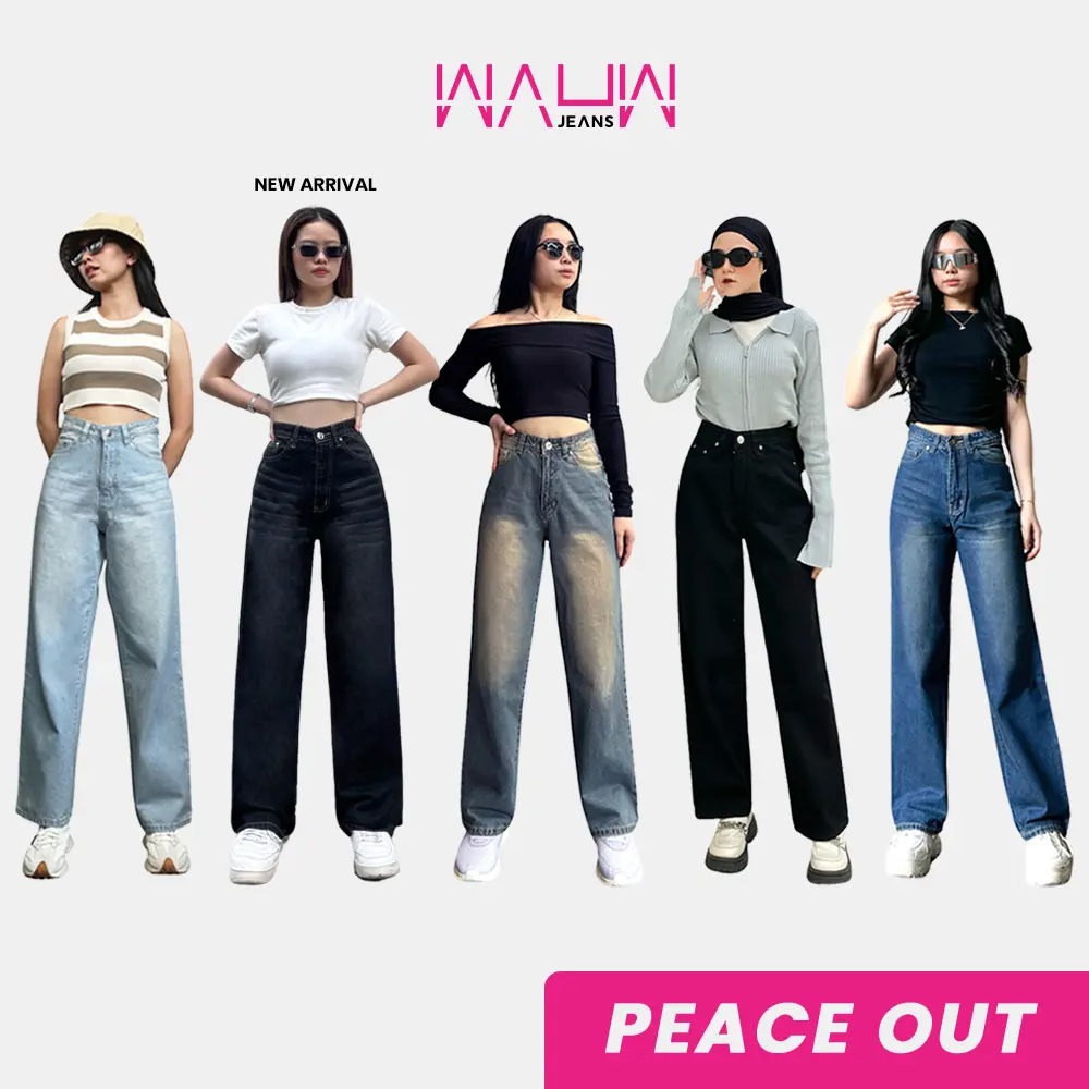 WAUW - ALL NEW PEACE OUT Highwaist Loose Jeans Cat. 1