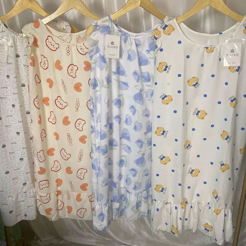 Daster Wanita Katun Import Baju Tidur Wanita Motif Lucu 1
