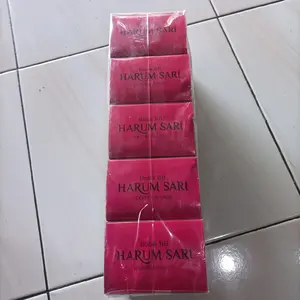 1 pres bedak BB harum sari kemasan baru isi 5box (1box isi 10 sachet 13grm)