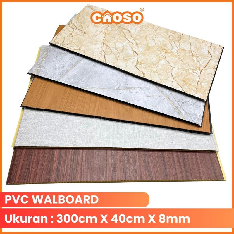 Wallboard Dinding Pvc | Wallboard WPC | Wallboard PVC 3 Meter 300cm X 40cm X 8mm Caoso.id 0