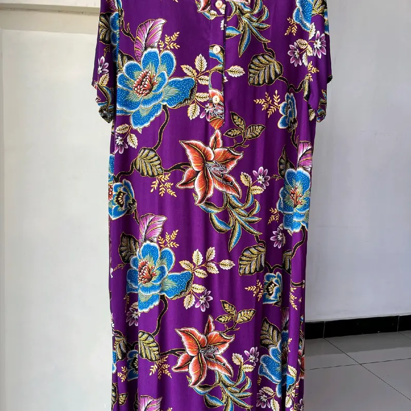 kencana ungu daster simpel DS 04 label biru lengan pendek Ld 126 3