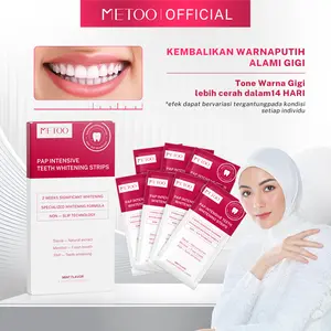 [Bleaching GIGI ANTI RIBET] - BPOM METOO PAP Intensive Teeth Whitening Strips 1/3/7 Sachet - Hydrogen Peroxide-Free - Gigi Putih ANTI RIBET