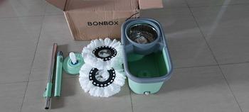 Product Review of 【Exclusive IndyIscha】 Alat Pel Lantai Ember 2 in 1 FREE KAIN PEL CADANGAN Kain Fiber dengan Ember Spin Mop Mencuci dan Membilas Alat Pembersih Lantai Ada Pembuang Air Otomatis [BCT3612B BLUE & GREEN] from h**n 0