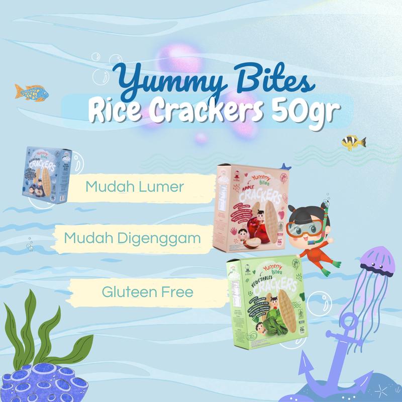 Yummy Bites Rice Crackers 50gr I BabyPausShop I Camilan Bayi Sehat - Camilan Anak Anak Kids 2