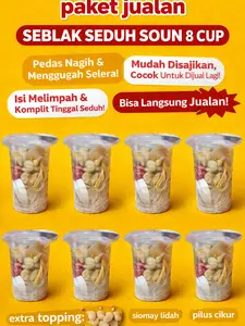 Paket Jualan Seblak Seduh Soun 8 Cup Praktis Auto Cuan Pedas Nagih Menggugah Selera Isi Melimpah Komplit Tinggal Seduh Cocok Untuk Reseller & Jualan