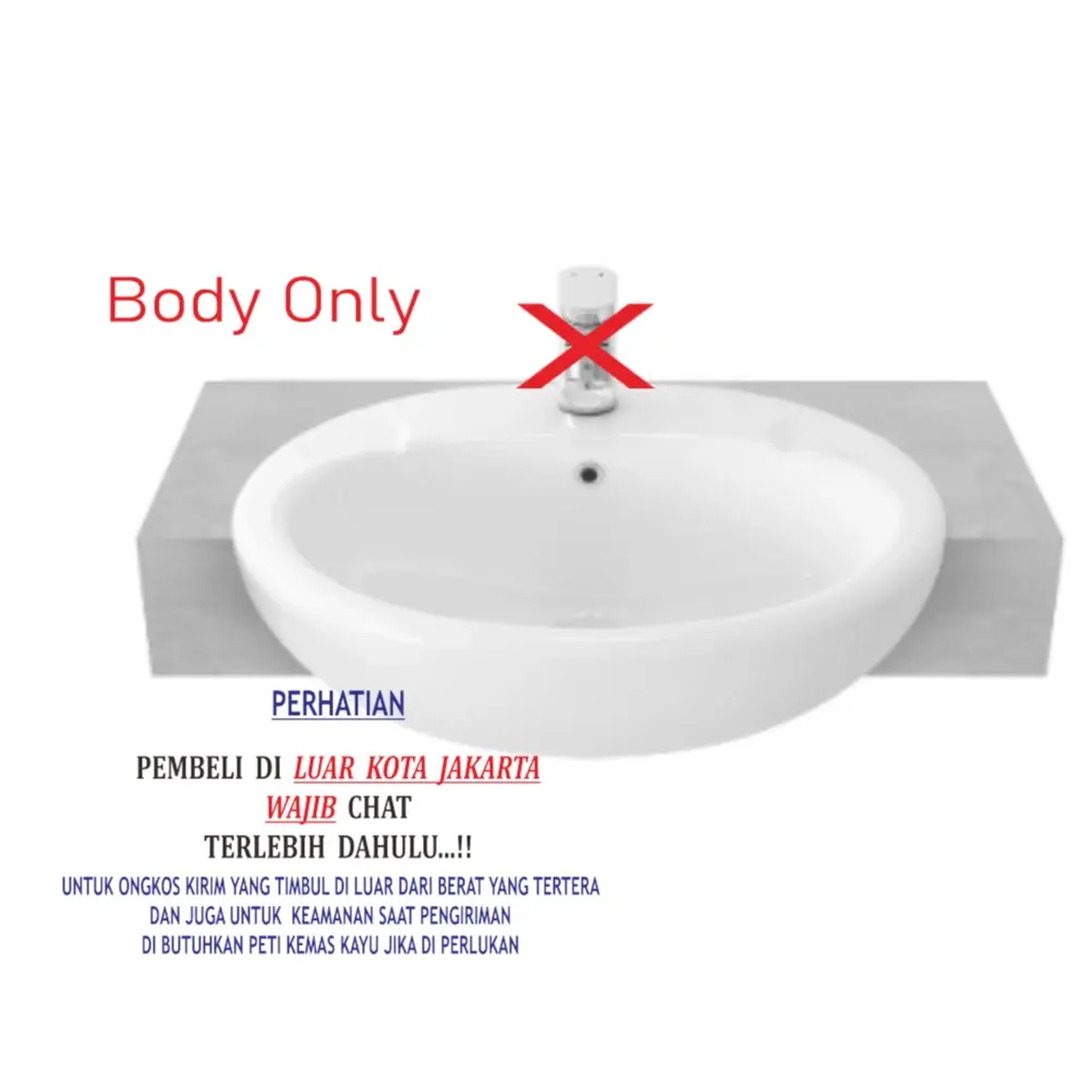 Wastafel Meja TOTO LW660CJ (semi recessed) BODY ONLY
