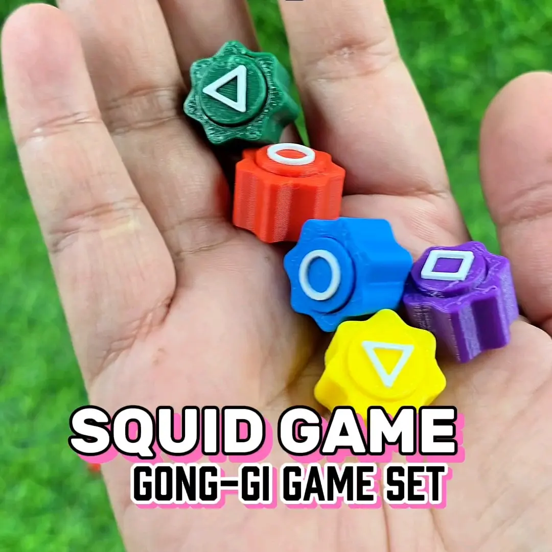 Squid Game Gongi Game Set 3D Printed