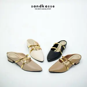 Sandkasse Heels Moana Hak 3 Cm Mules Wanita Karet Shoes