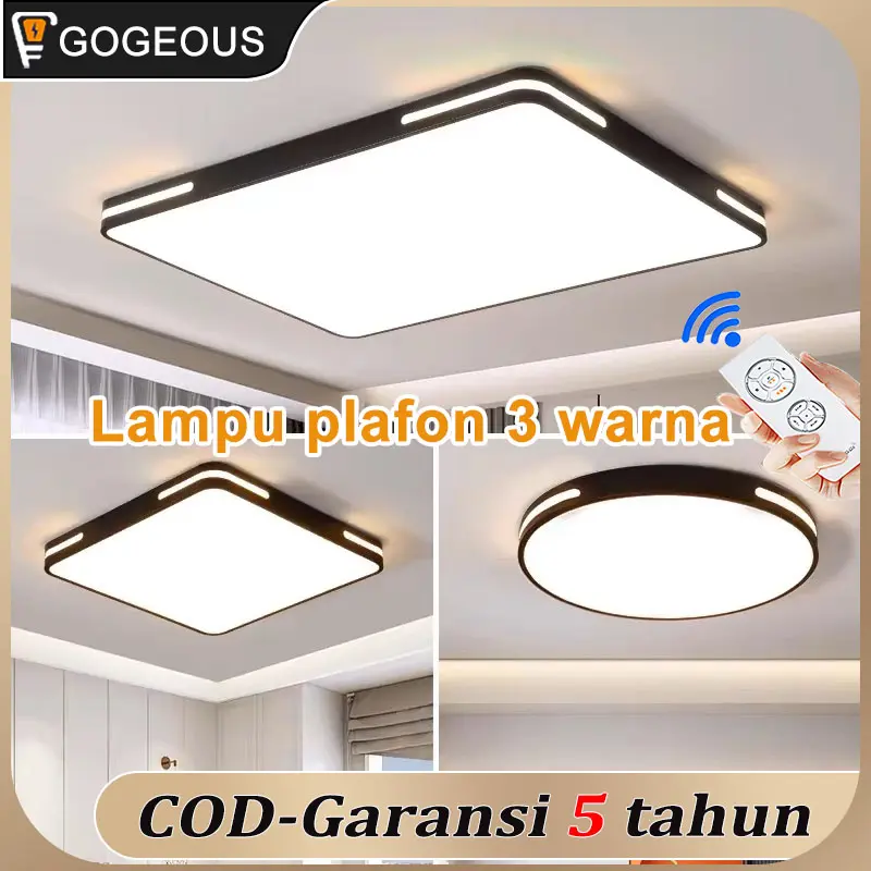 Lampu Plafon Minimalis 3 Warna 12W/36W/45W/96W lampu ruang tamu kamar tidur Lampu LED Kamar Ceilling Lamp Lampu Downlight