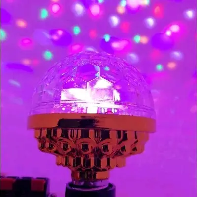 Lampu LED RGB E27 7 Warna Lampu Disko Lampu Disco RGB Mini seharga 5