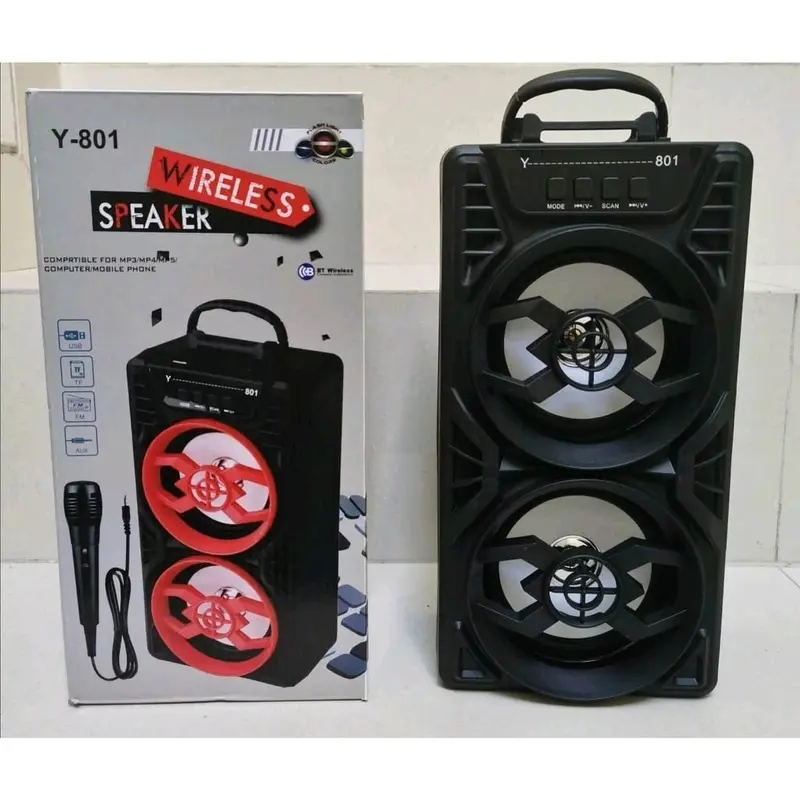 speakar bluetoot karaoke full bass gratis mic salon aktif brsar wireless 4