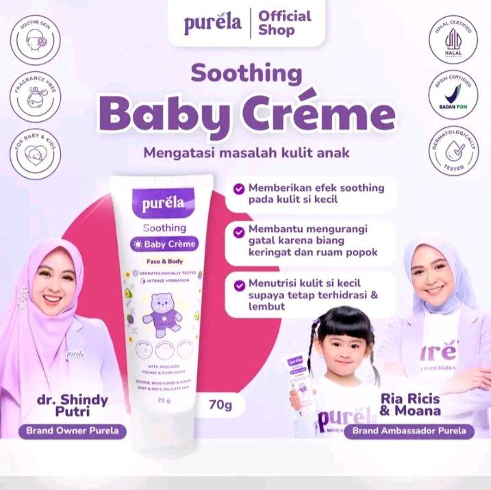 PURELA Soothing Baby Creme Face & Body (70gr) Perawatan Skincare - Shop ...