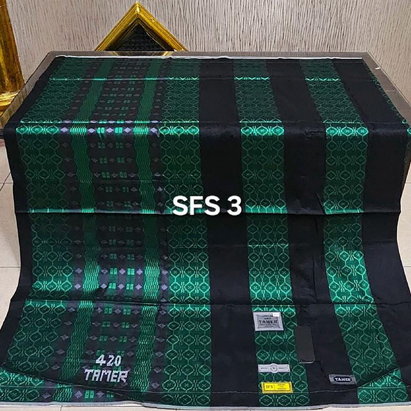 sarung tamer 420 full sutra songket mewah dewasa model bhs terbaru sgc sfs bahan halus Hitam Cokelat Navy Putih 7