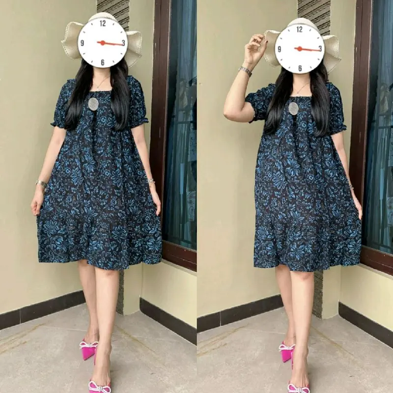 Daster Laura Dress Pendek Rayon Wanita 2025 Rayon Tebal Adem Ld 110 Baju Tidur Wanita Dewasa Remaja Nyaman Bumil 1