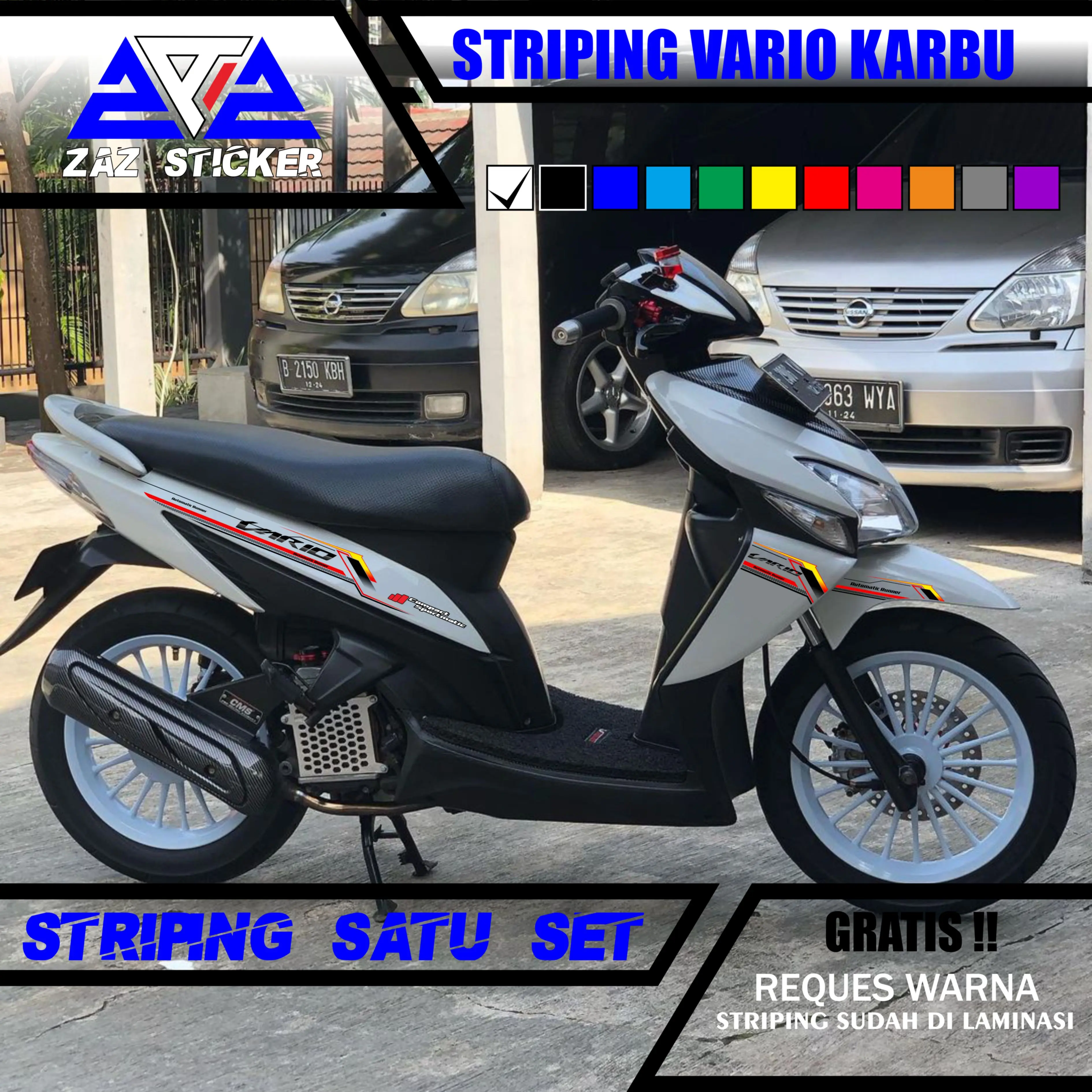 Zaz Sticker Striping Vario Karbu 110 Design Motif 2