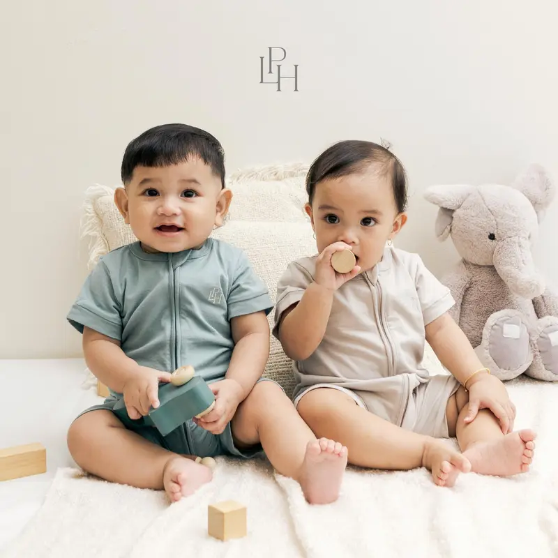 LPH LITTLE PALMERHAUS ZIPPY PLAYSUIT / JUMPER BAYI / SETELAN BAJU BAYI Cotton Lengan 0