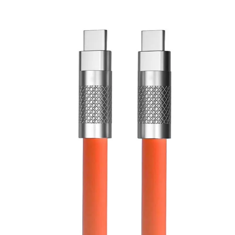 Cáp Sạc Nhanh 60W 2 Đầu Type C  Vỏ Bọc Silicon Mềm Mại