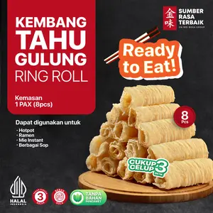 SRT-RINGROLL TOFU KEMBANG TAHU GULUNG ISI 8ROLL HALAL | BEANCURD ROLL | MAKANAN FAVORITE DI HAIDILAO